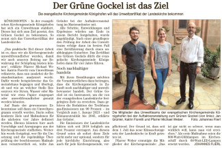 Team des Grünen Gockels der Kirchengemeinde Königshofen